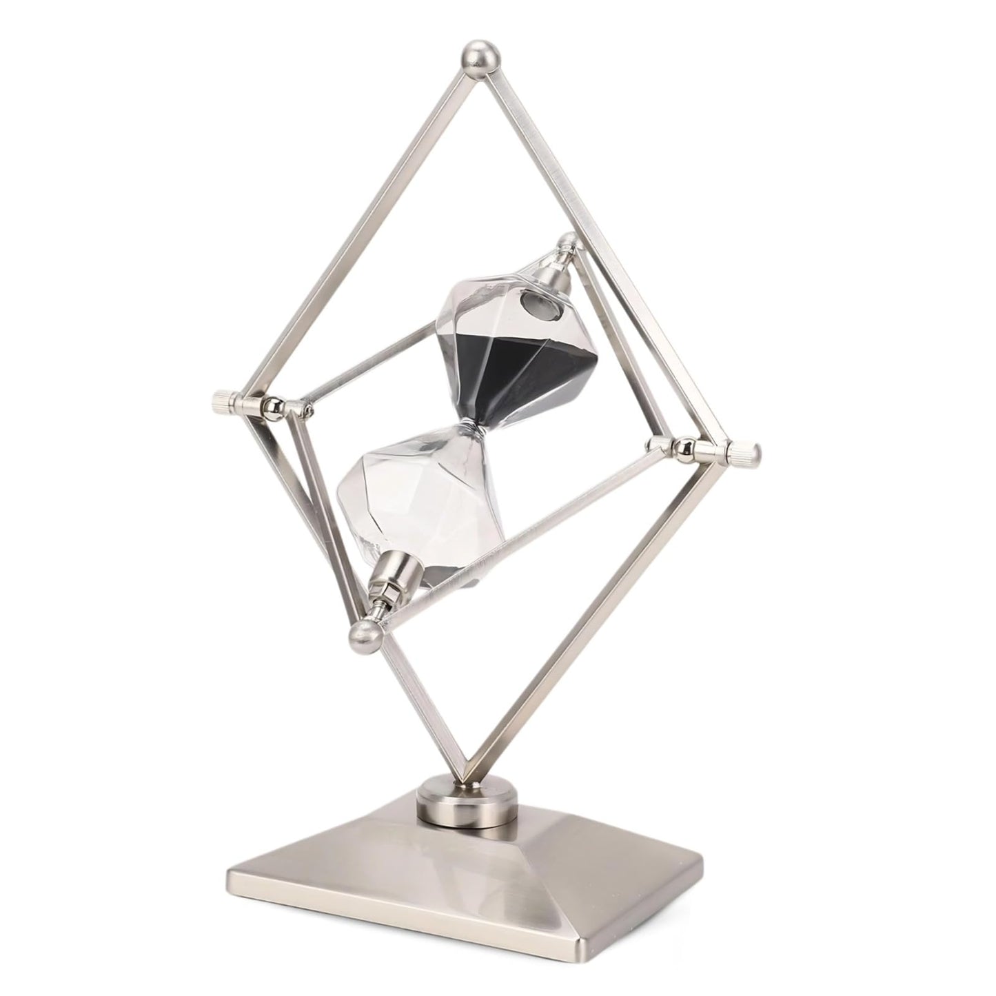 Hourglass 30 Minute Sand Timer, 720° Rotating Antique Sand Clock, Vintage Sand Min Reloj de Large Metal Half Hour Glass Sandglass for Office Desk Home Wedding