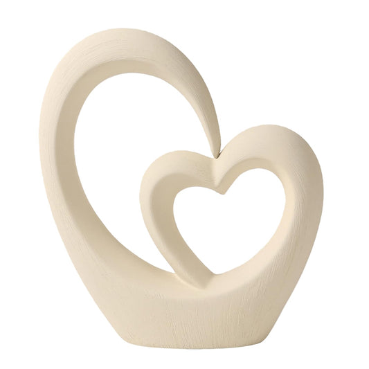 Dneuoir Ceramic Statue Home Decor Aesthetic Abstract Brushed Finish Sculpture Modern Decorative Statues for Living Room Bedroom Bookshelf Desktop Table Centerpiece Office