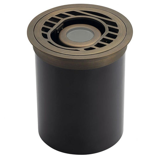 KICHLER 12 Volt 7 Watt Accent Well Light in Centenial Brass Finish for use as an Uplight in a Recessed Well, 15789CBR