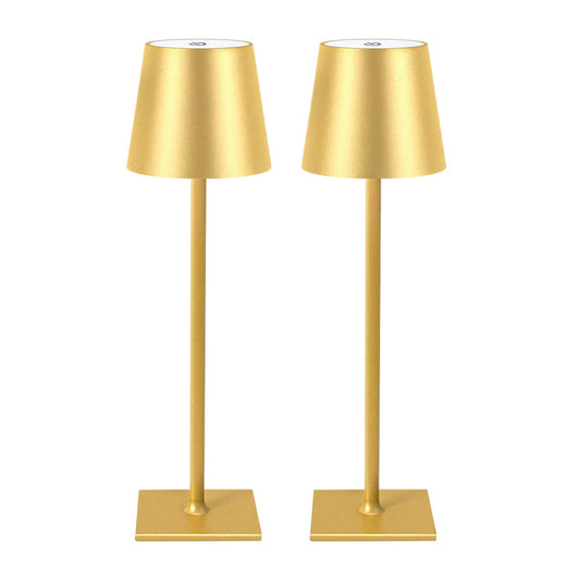 CHLORANTHUS 2 Pack Cordless Table Lamps, 3 Colors Stepless Dimming, 5000mAh Rechargeable Battery LED Desk Lamp for Bedroom/Couple Dinner/Desk/Cafe/Dining Room/Terrace