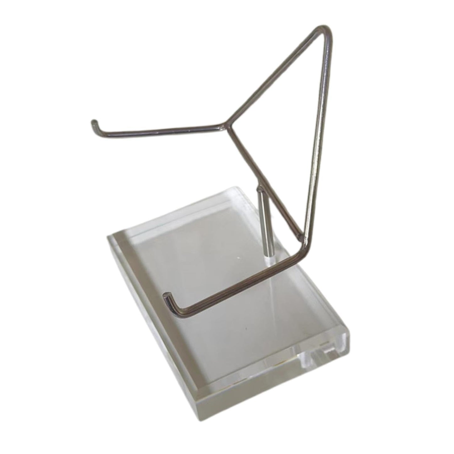 Fenteer Metal Arm Display Stand Mineral Holder Easel Rock Display Stand with Acrylic Base for Fossils Coral Agate Desktop Party Favor, Thickness 2.5cm