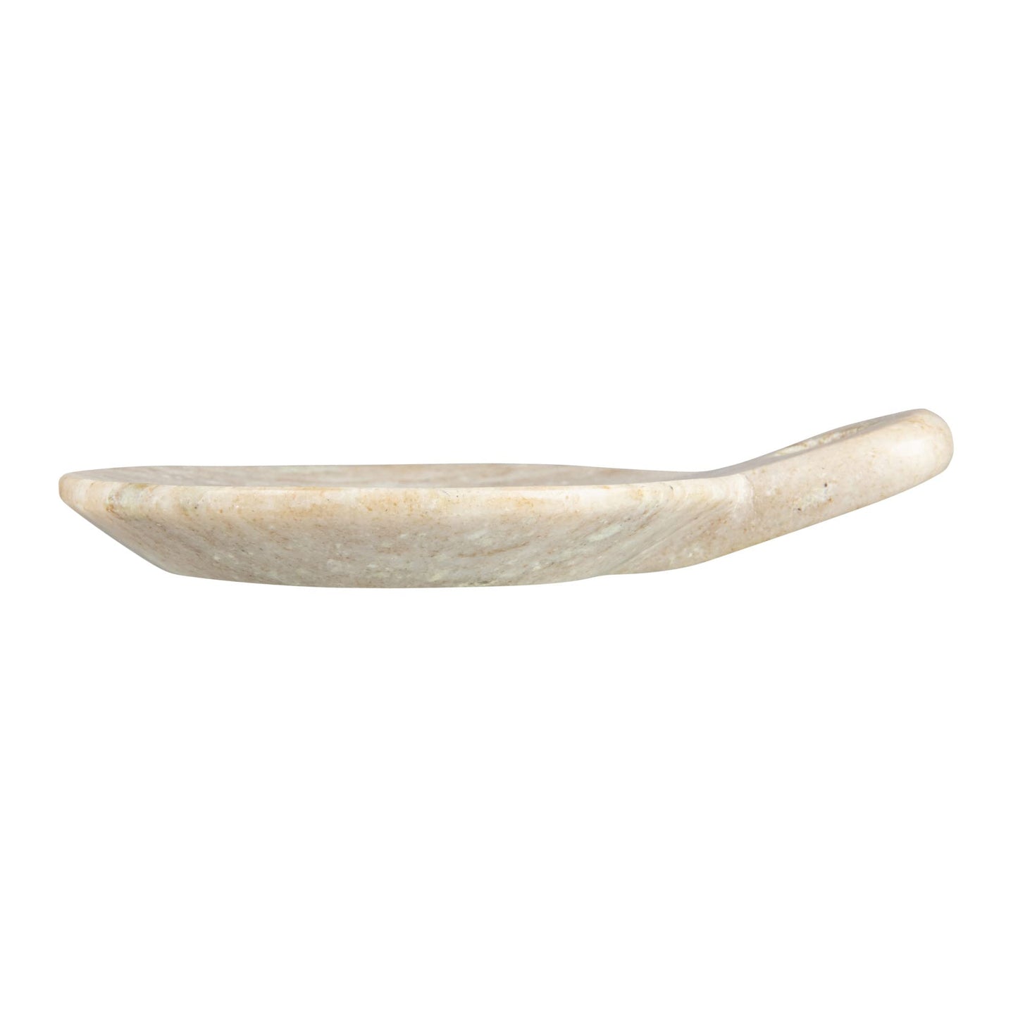 Creative Co-Op Hand-Carved Marble Dish with Handle, Beige