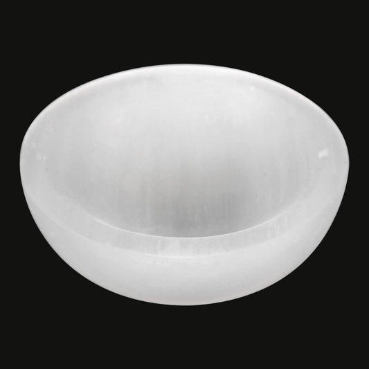 Orientrea 2.8″ - 3.2″ Selenite Crystal Bowl - Selenite Charging Bowl for Energy Cleansing, Charging, Meditation, Home Decor & Crystal Healing, Crystals and Healing Stones