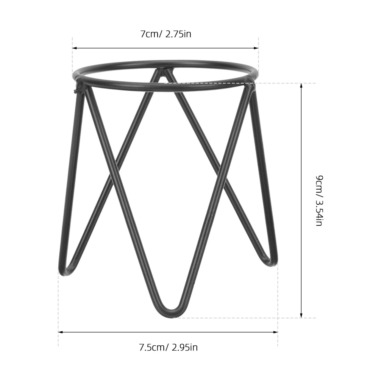 Amosfun Crystal Ball Display Stand 3-Pack Metal Geometric Sphere Holder 3.54X8.85X2.95 Inch for Hydroponic Vase Plant Pot Egg Stand Decorative Ornament Display