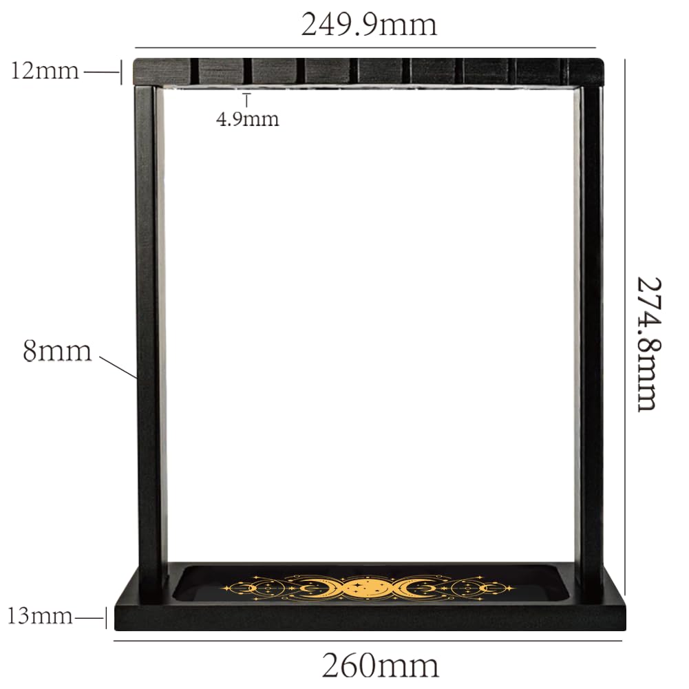 BEUNITONE Moon Design Display Stand, Wooden Crystal & Jewelry Holder Organiser for Necklaces Stones, Divination Tools and Witchcraft Supplies for Home Decor, Market Stall and Craft Fair Showcase