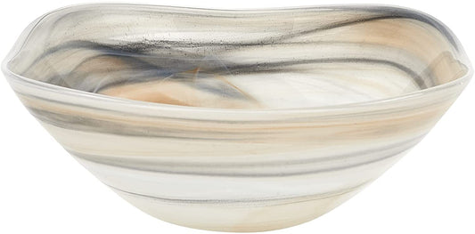 Badash Taupe Alabaster Glass 10" Bowl