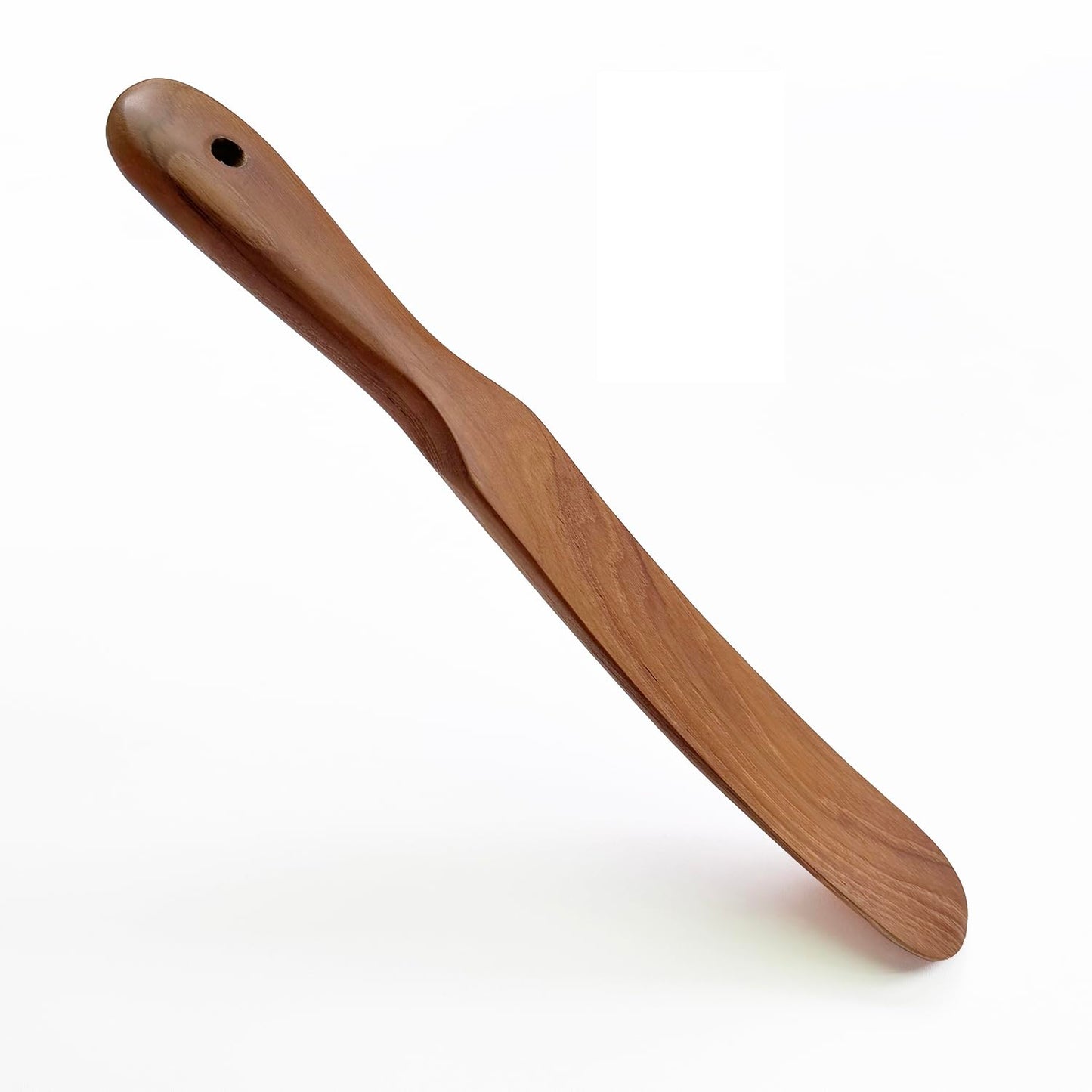 FAAY Teak Wooden Skinny Spurtle Spatula for Sourdough Starter & Jars