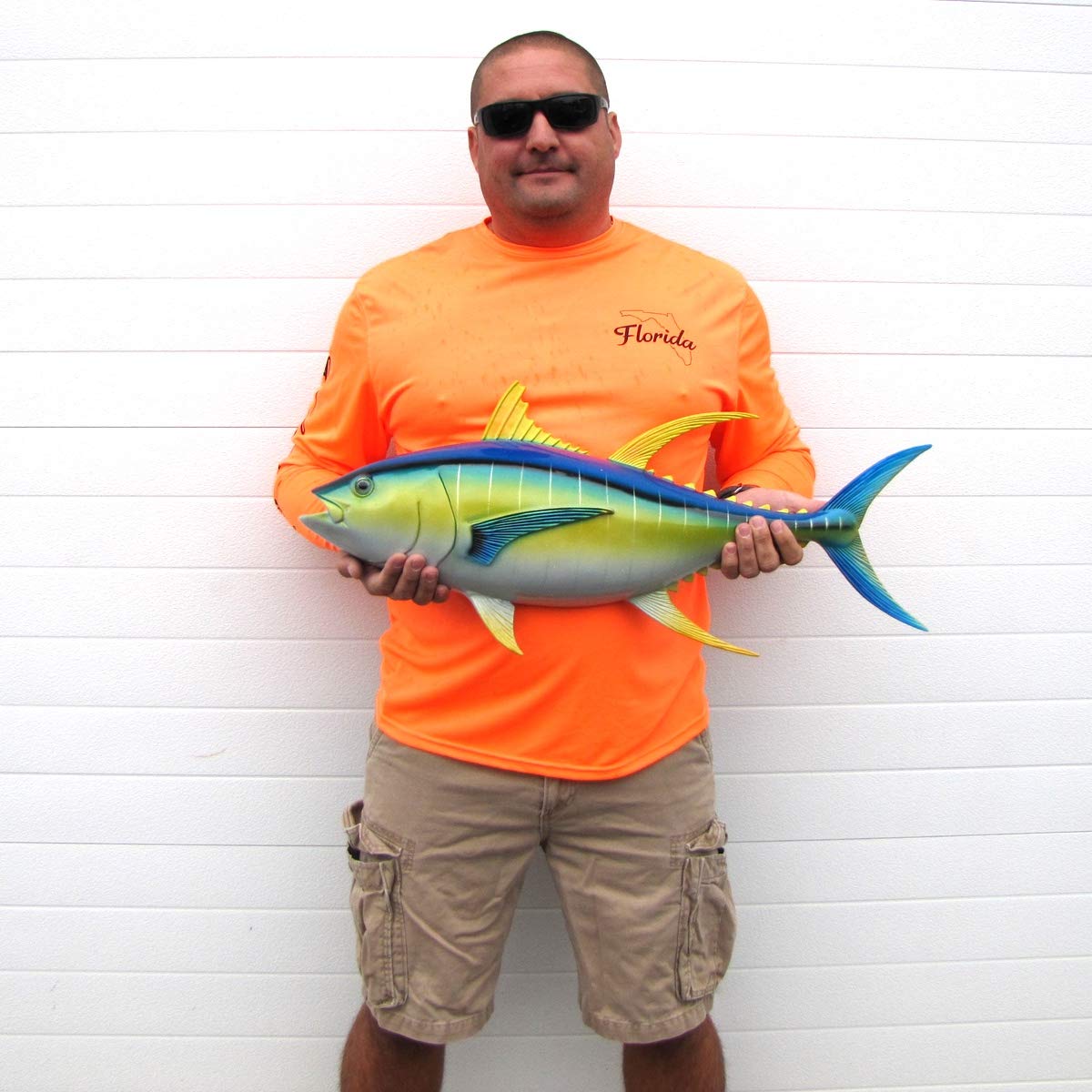 28" Yellowfin Tuna Saltwater Fish Wall Mount Trophy Taxidermy Hand Painted Hanging Plaque