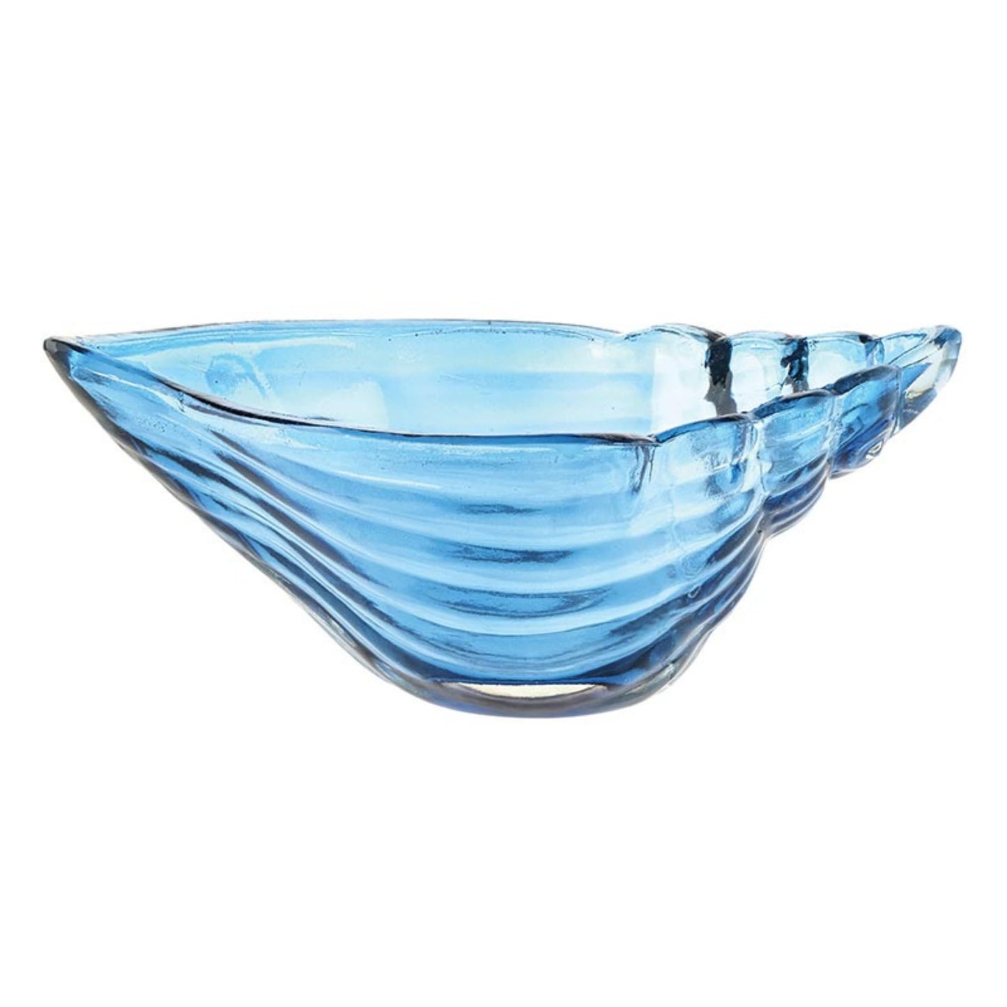 47th & Main Decorative Glass Dish, 6" x 4", Blue Shell