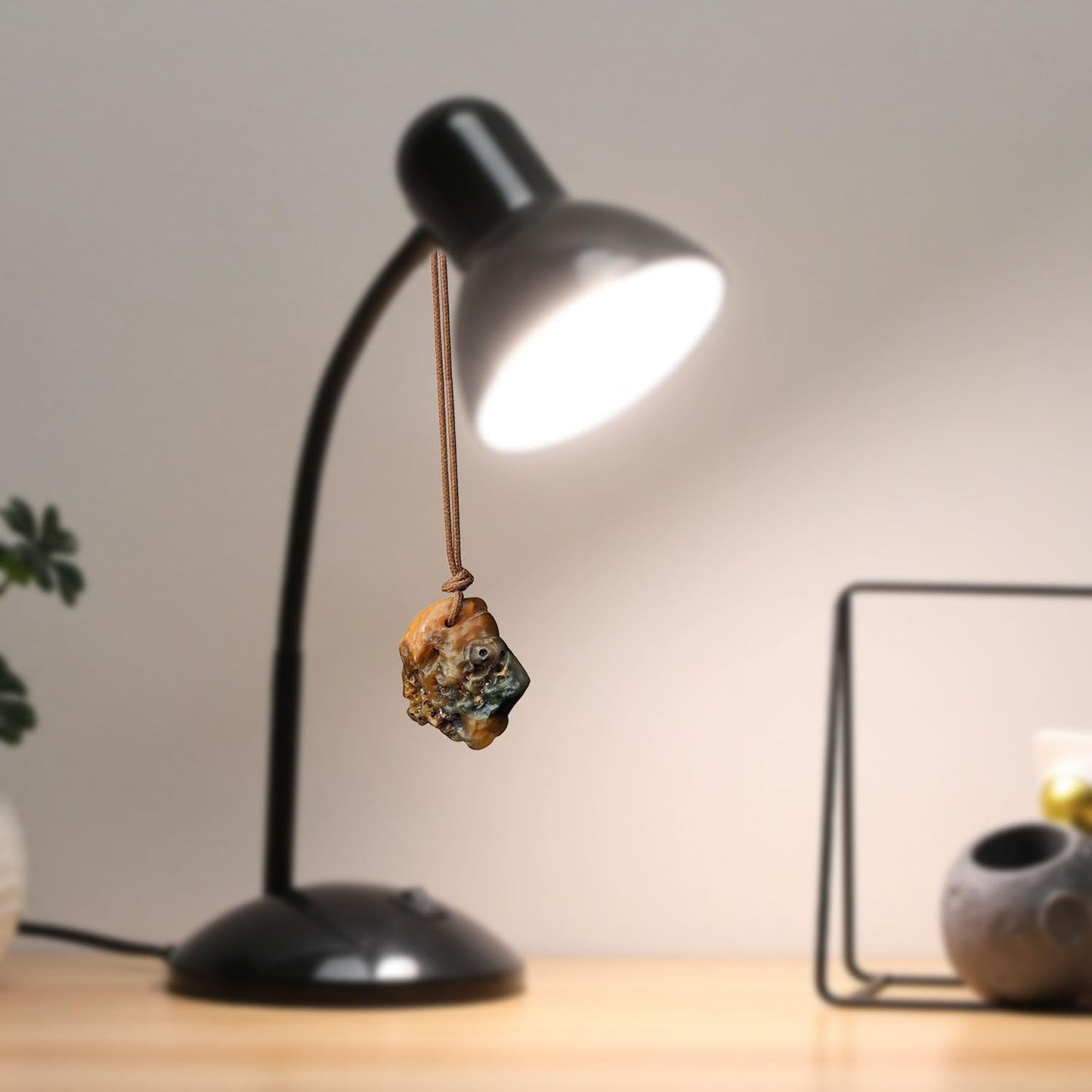 XIOFU Handmade Fish Ornament – Natural Stone Carving, Unique Gobi Desert Pebble Decor, Boho Home Accent, Gift for Nature Lovers (Each Piece One-of-a-Kind)