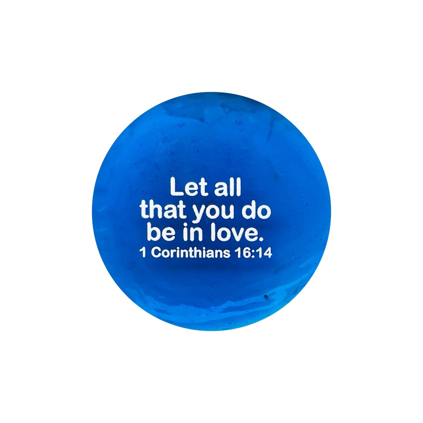Lifeforce Glass Scripture Glass Stones, Six of Your Favorite Inspiring Bible Verses on Translucent and Opaque Rocks Set IV