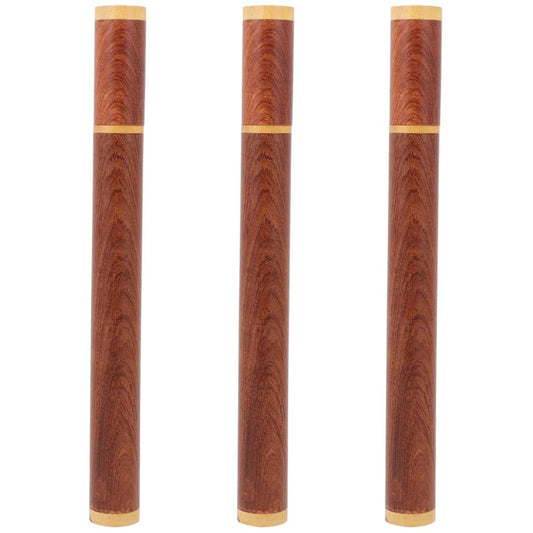ARTIBETTER 3-Pack Smooth Natural Incense Tube Holder Set Compact 9.44In Wooden Incense Stick Storage Canisters with Simple Lid for Home Decor Meditation and Aromatherapy
