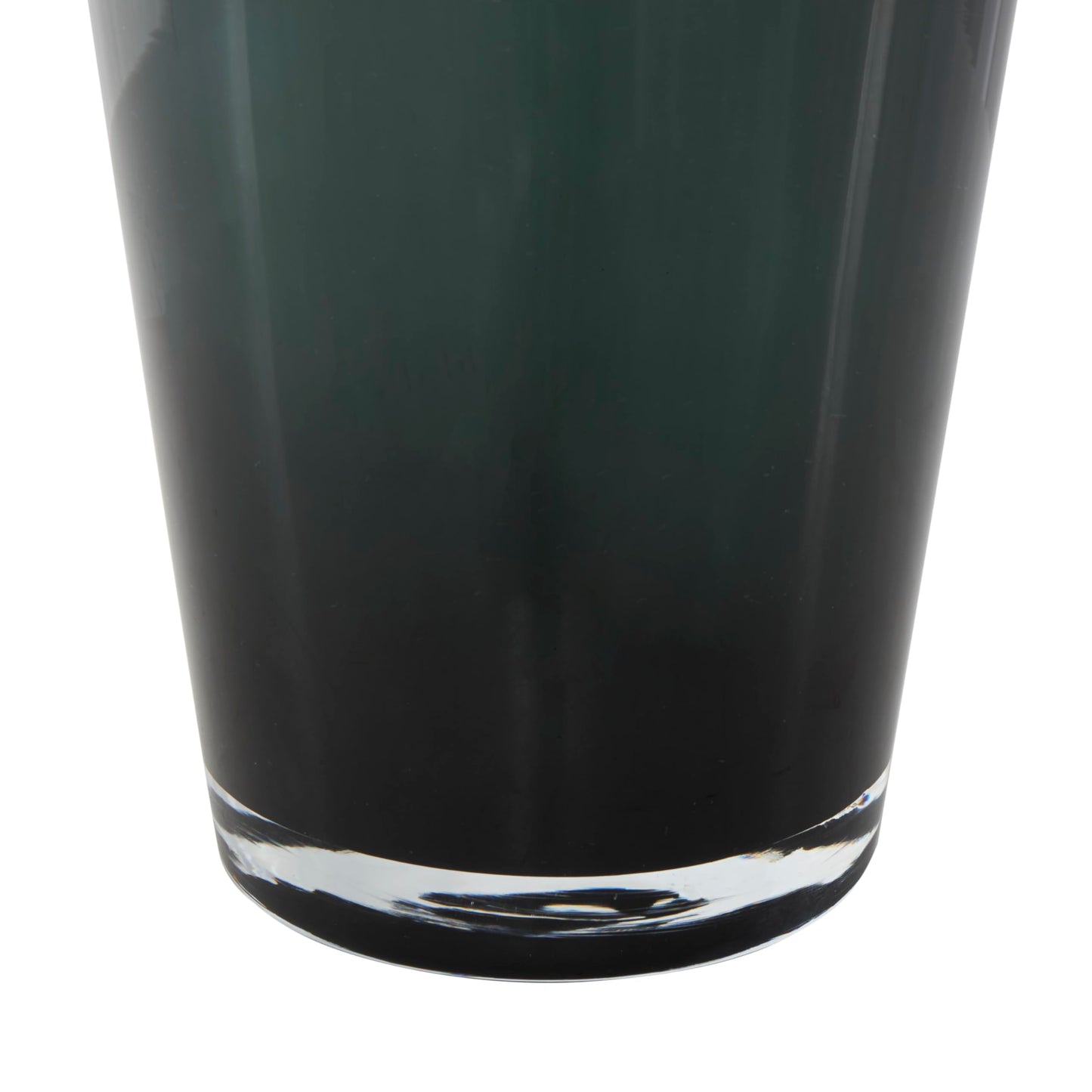 Deco 79 Glass Floral Decorative Vase Tulip Inspired Ombre Centerpiece Vase with Wavy Opening, Flower Vase for Home Decoration 12" x 12" x 11", Green