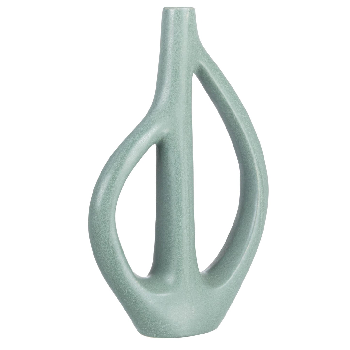 Bloomingville Stoneware Sculptural Vase, Matte Blue