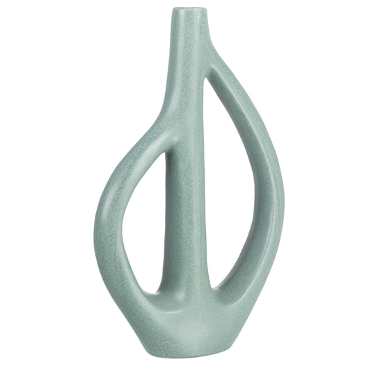 Bloomingville Stoneware Sculptural Vase, Matte Blue
