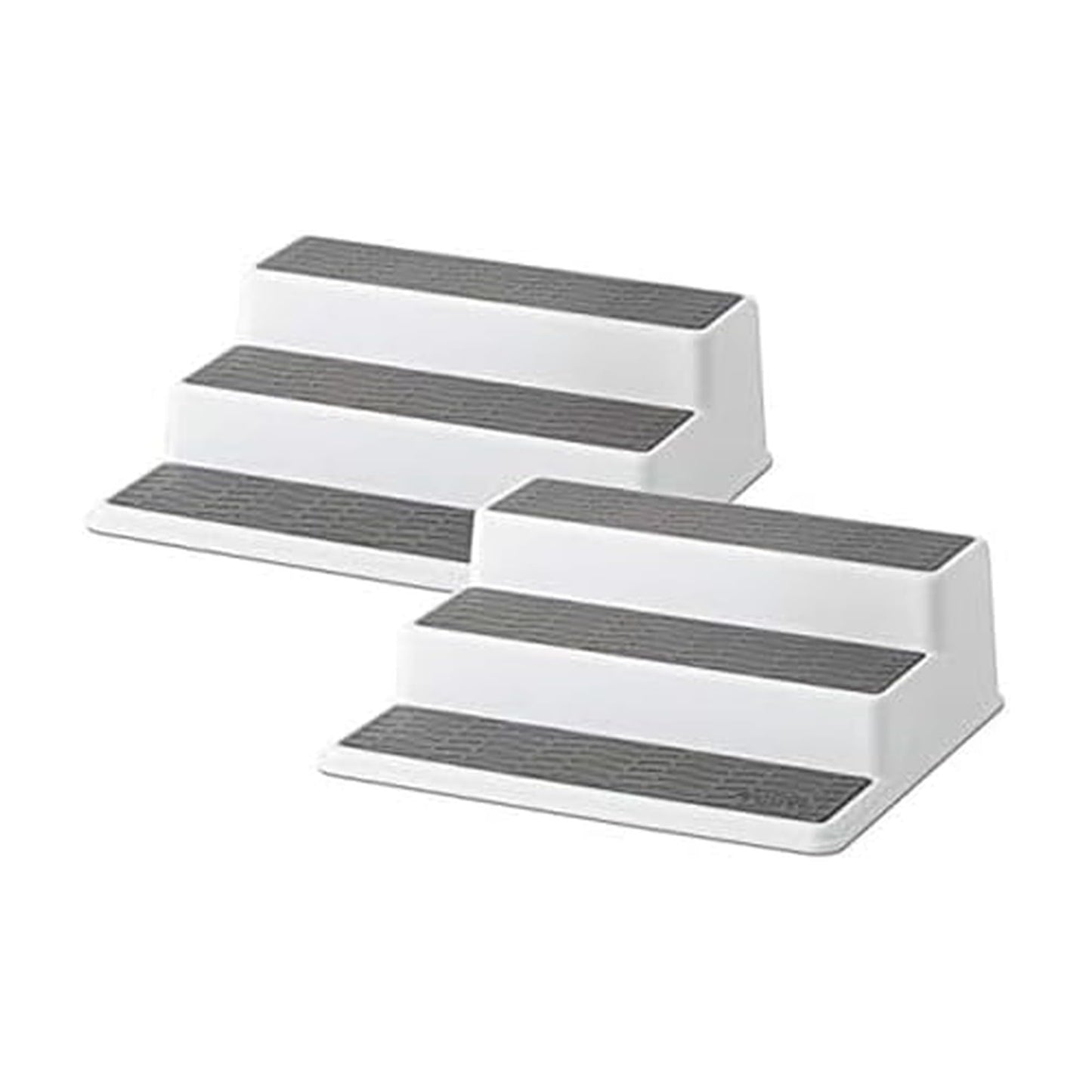 Copco Grey 2 Non-Skid 3-Tier Spice Rack Organizer for Pantry, 2-Pack, 10-Inch