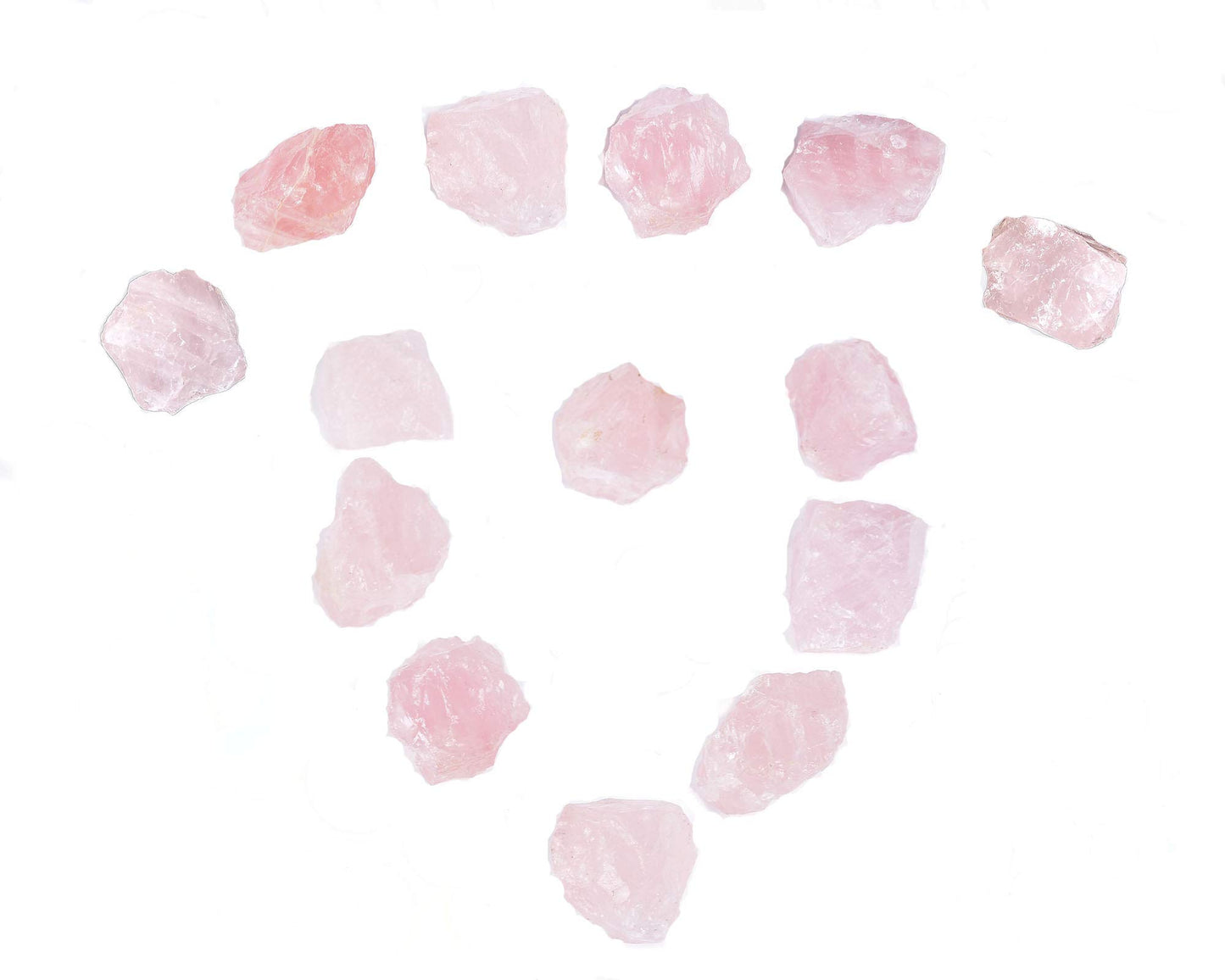 JIC Gem 12-16Pcs 0.7 Lbs Irregular Shape Rose Quartz Crystals and Healing Stones Pink Gemstone Raw Crystal Bulk Unpolished Madagascar Rock Rough Stones