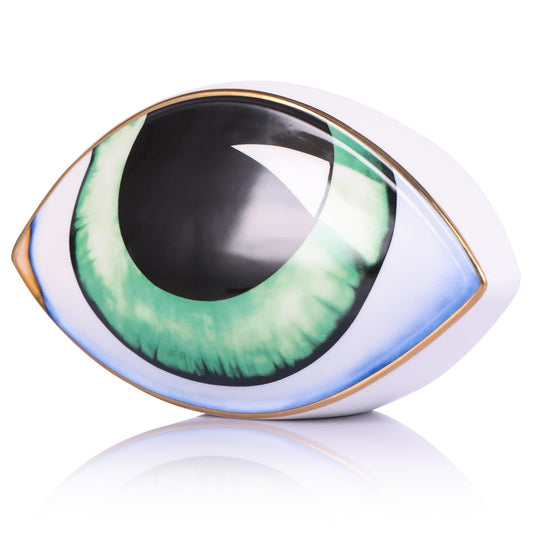 oliruim Big Eye Sculpture, Ceramic Eye Statue, Modern Design Decor Home Living Room, Entryway, Bedroom, TV Stand, Shelf, Spiritual Decor Dining Table Centerpiece (Green)