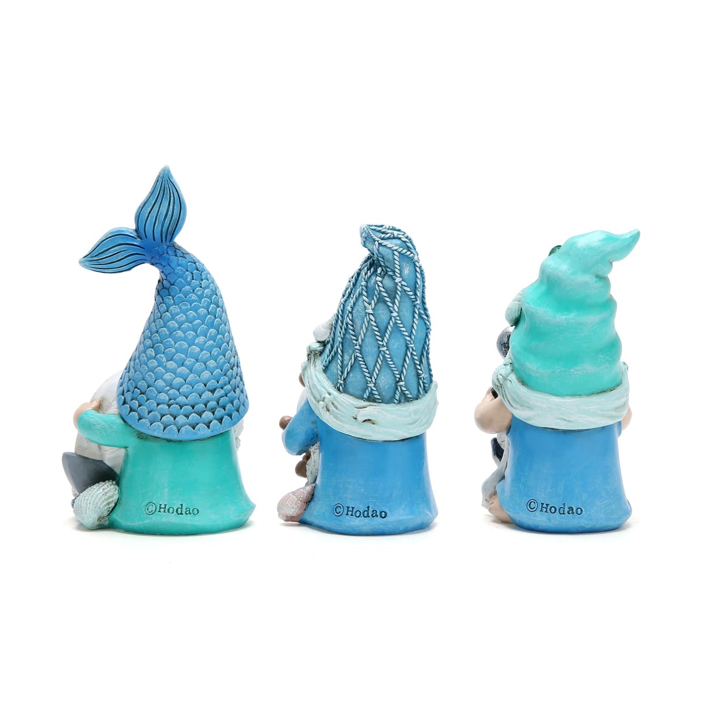 Hodao 3PCS Summer Gnomes Decor Sea Star Shell Elf Handmade Beach Swedish Gnome Decorations for Home Summer Gnomes Figurines Decor