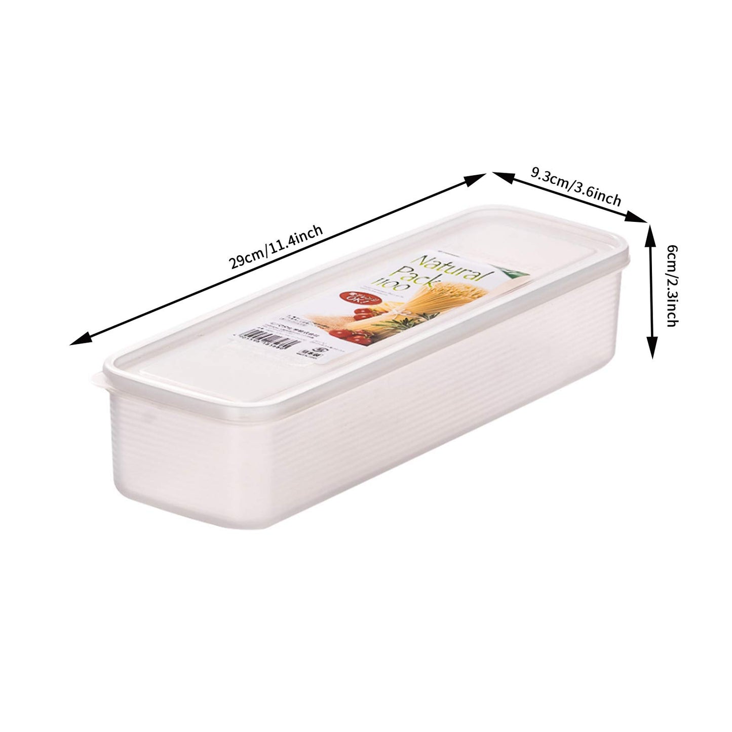 2Pcs Pasta Storage Container Kitchen Spaghetti Food Storage Box - Noodle Canister With Lid for Spaghetti, Noodles, Pasta, Eggs, Fruits Snacks (2Pcs)