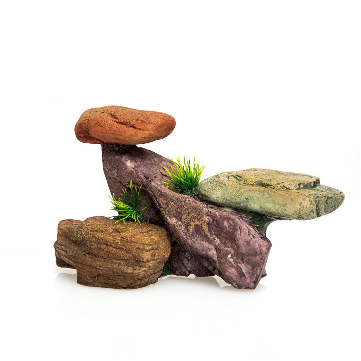 Mipukbay Large Aquarium Decor Rock, Resin Fish Tank Artificial Stone Ornament for Freshwater/Saltwater, Safe Landscape Hideout for Betta Fish, Goldfish and Aquatic Pets
