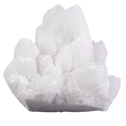 Nupuyai Natural Clear Quartz Crystal Cluster Stone Specimen Irregular Raw Rock Crystal Geode Home Decor for Healing/Meditation/Collection, 1.07-1.62 lb