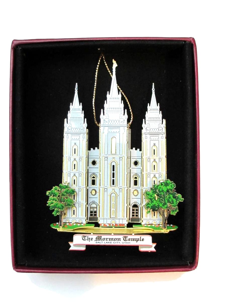 NATION'S TREASURES Mormon Temple Christmas Ornament Salt Lake City Utah Souvenir Gift
