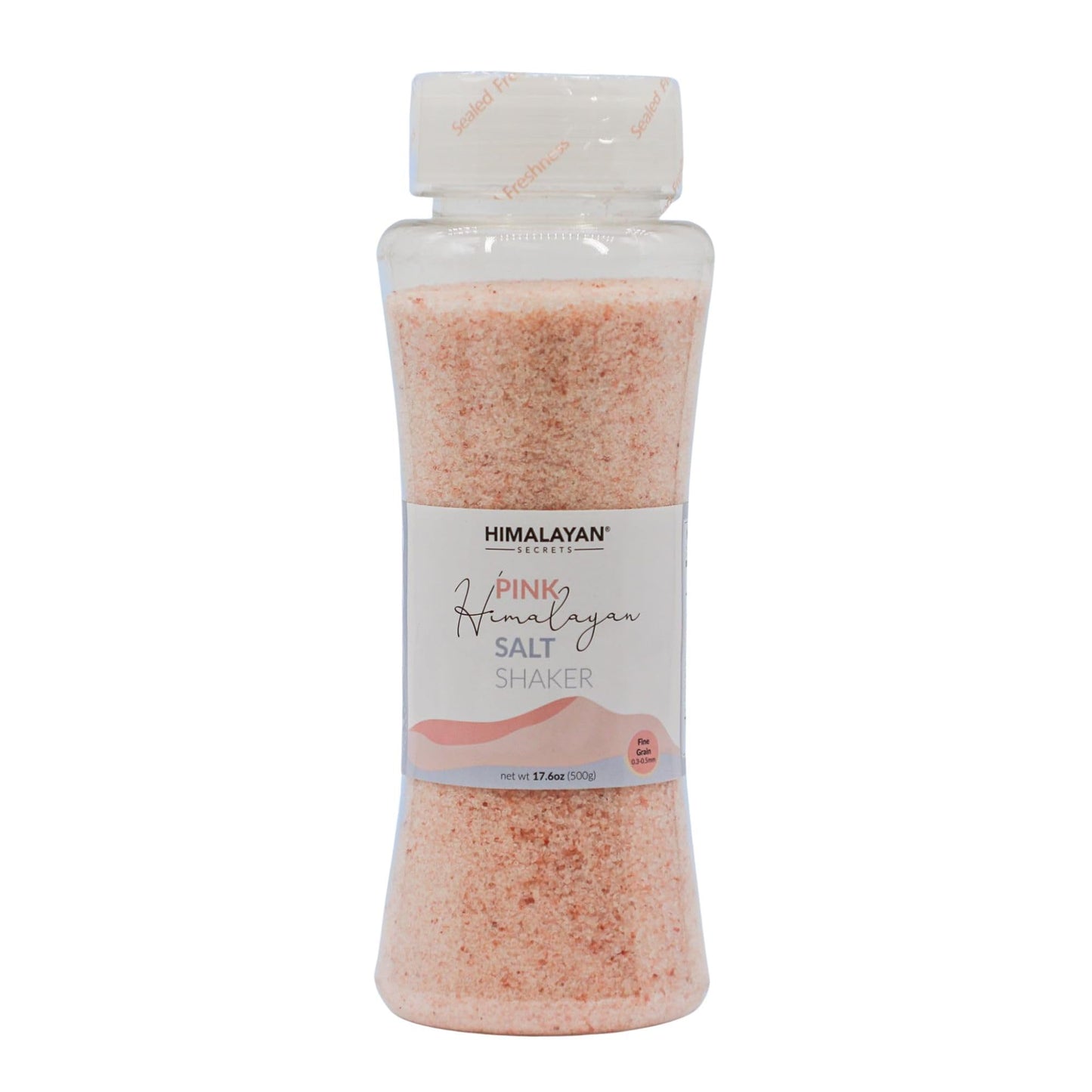 Himalayan Secrets Natural Pink Salt - Cooking Salt, Fine Grain Gourmet Salt, Kosher Certified, Pure Flavor, Healthy, No Additives, Rich in Minerals, Easy Sprinkle Butterfly Top (17.6 oz Shaker)