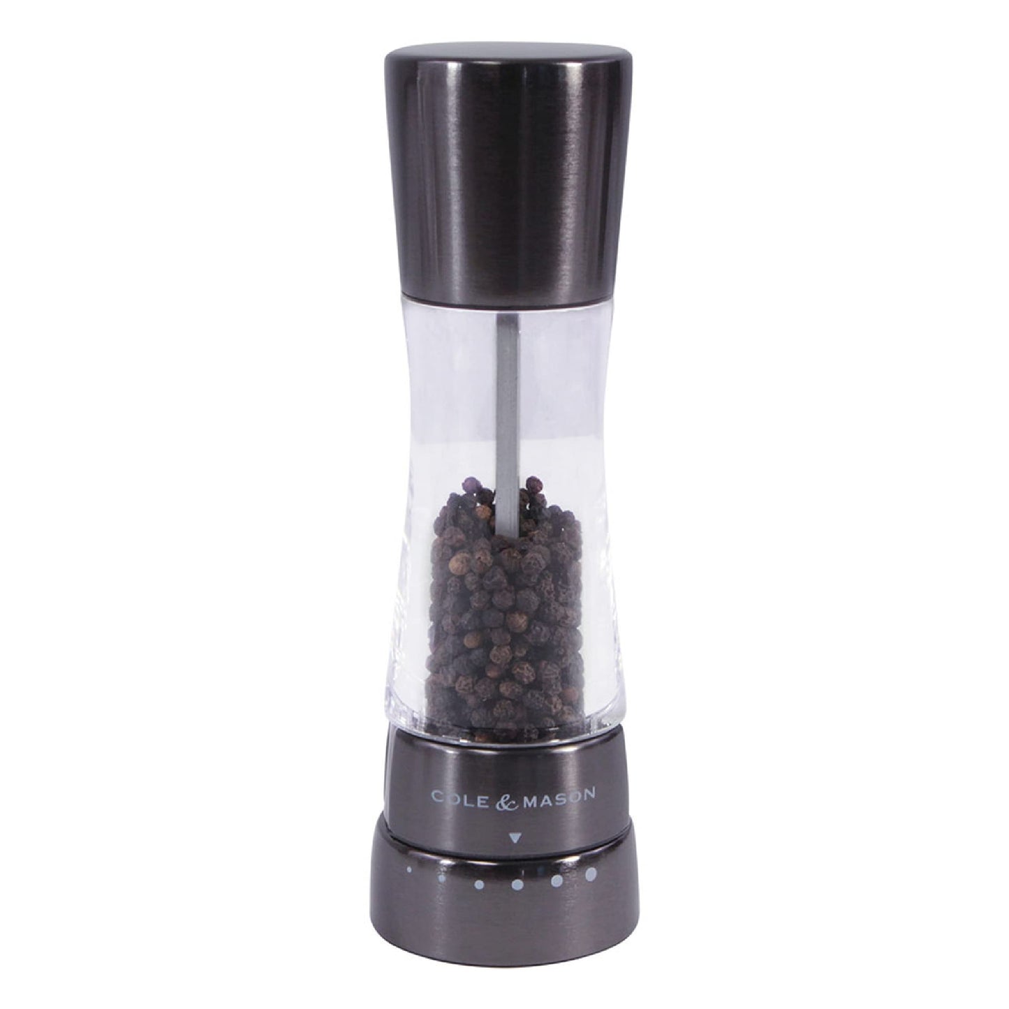 COLE & MASON Derwent Pepper Grinder - Gunmetal Mill Includes Gourmet Precision Mechanism and Premium Peppercorns