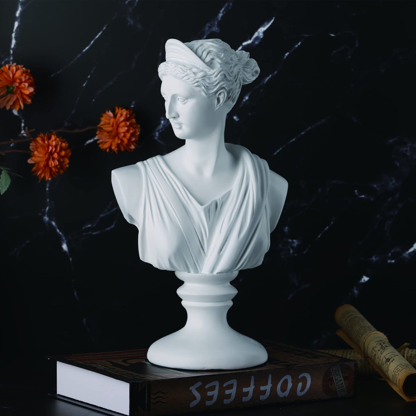 Greek Goddess Statue, Venus Plaster Statue Sculpture, Greek Mythology Sculpture for Home Decoration, Suitable for Living Room, Office, Home Decoration for Shelf