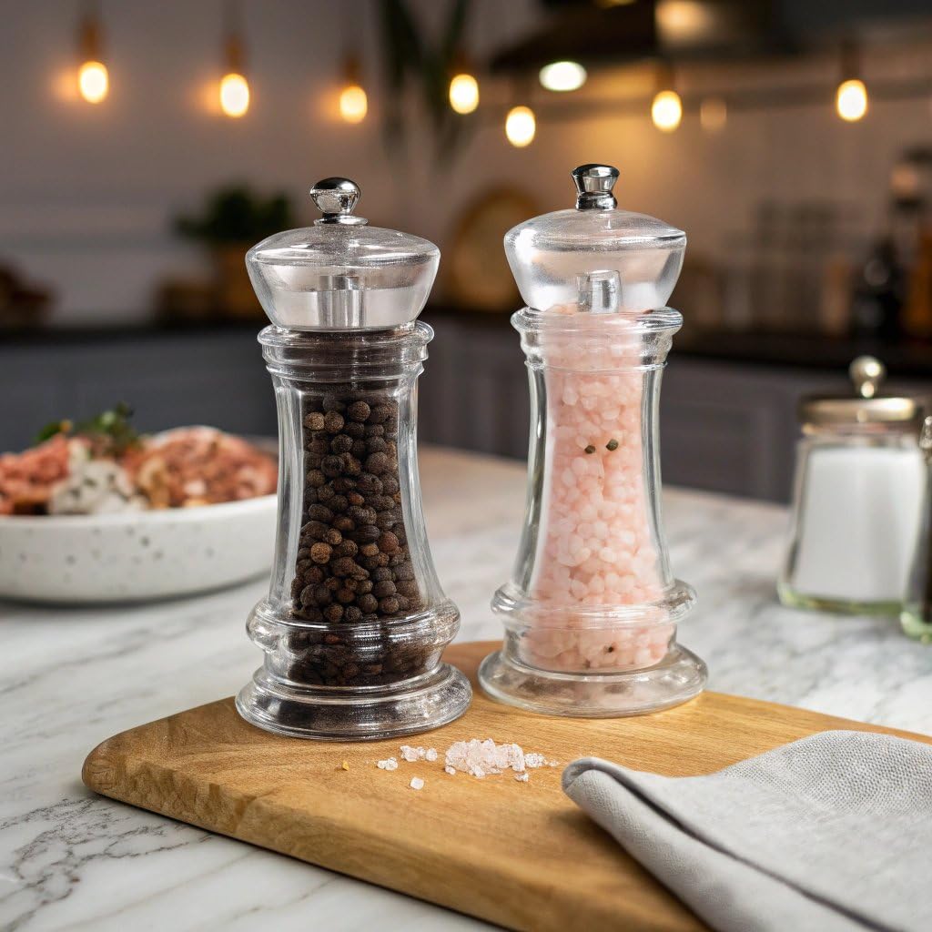 Soeos Whole Black Peppercorns 12oz + Himalayan Pink Salt 2lb, Salt and Pepper for Grinders, Black Peppercorn Refil, Pink Himalayan Sea Salt, 2 Piece Set