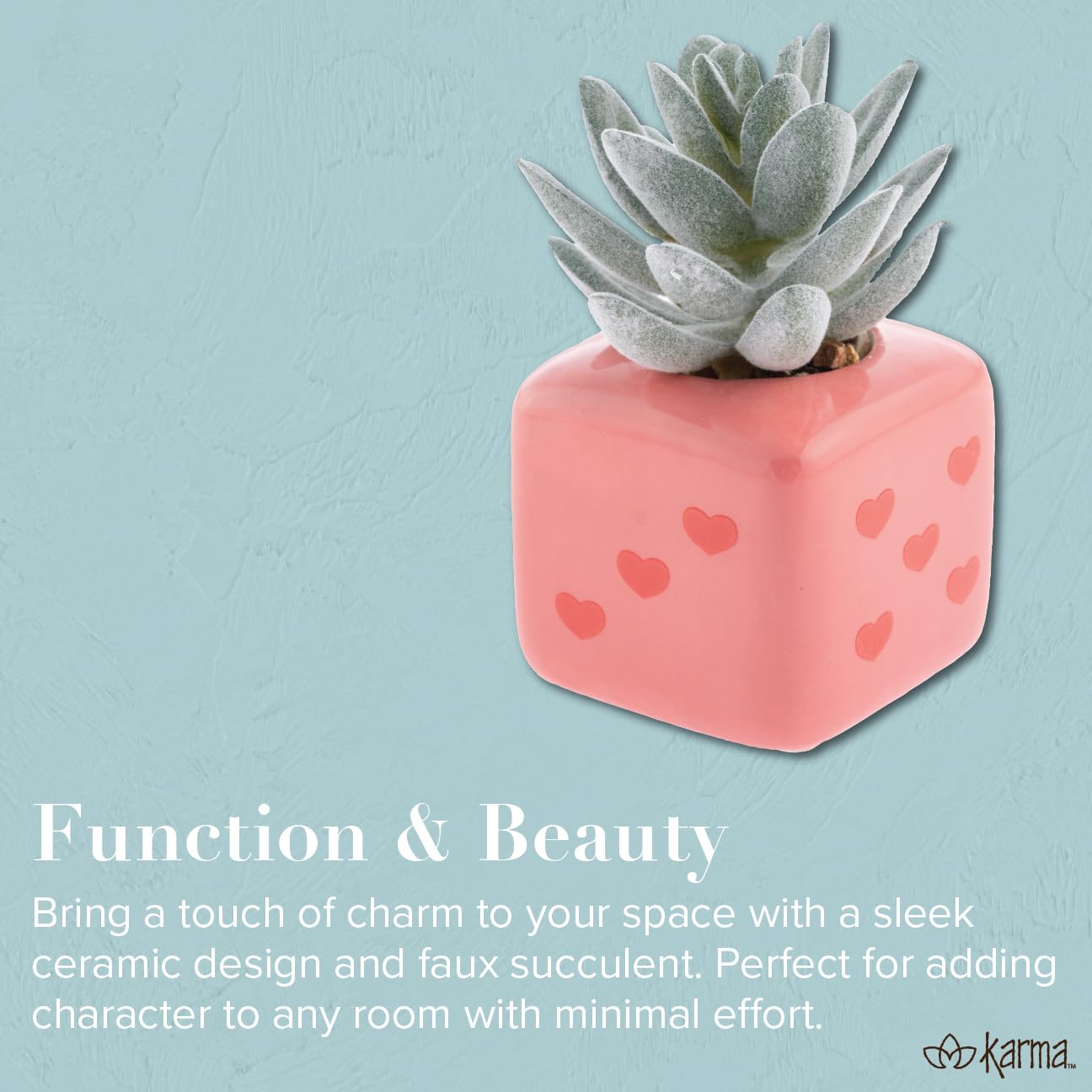 Karma, Shaped Succulent Pot, Artificial Succulents in Ceramic Pot, Faux Mini Succulent Plant, Desk Decor, Office Plants, Succulent Décor Faux Succulent Plants Potted - Octopus
