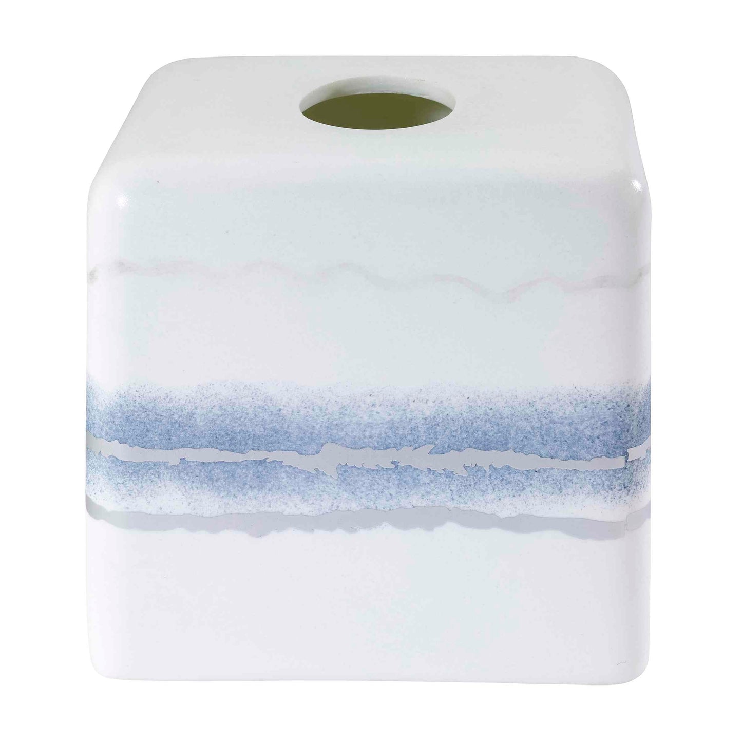 Avanti Linens - Tissue Box Cover, Resin Countertop Accessories, Marble Inspired Bathroom Essentials (Murano Collection)