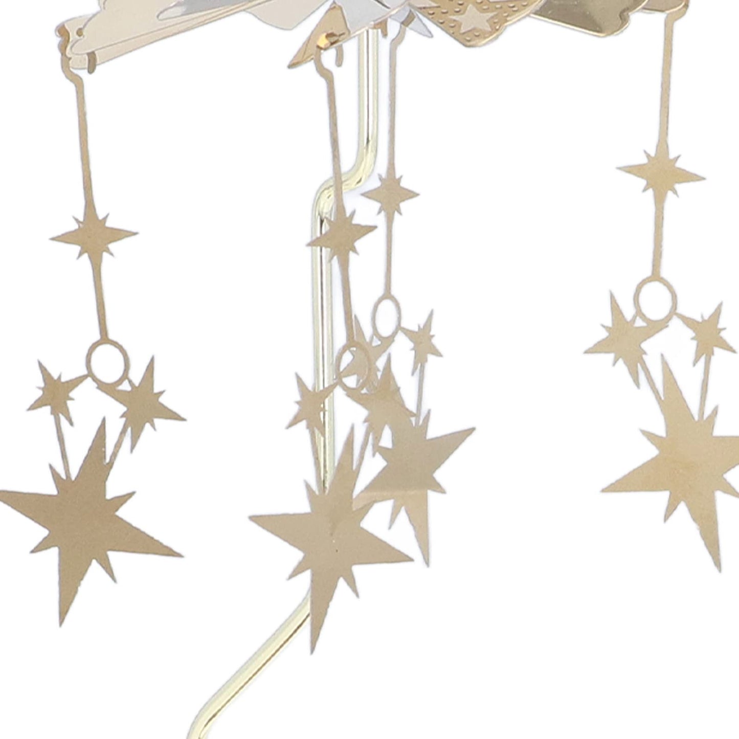 Rotary Candle Holder, Round Triangle Tray Romantic European Stainless Steel Aromatherapy Wind Chime Candle Holder for Home Party Decoration Photo (Gold Star (No