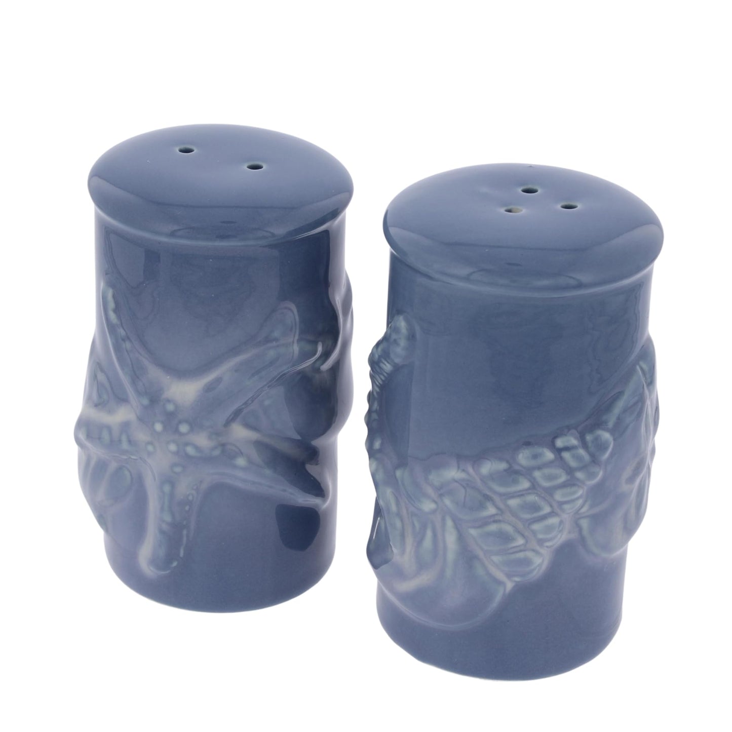 The Bridge Collection Coastal Starfish Salt And Pepper Shaker Set – Beach Themed Tabletop Decor With Seashell Detail – Nautical Kitchen And Dining Accent