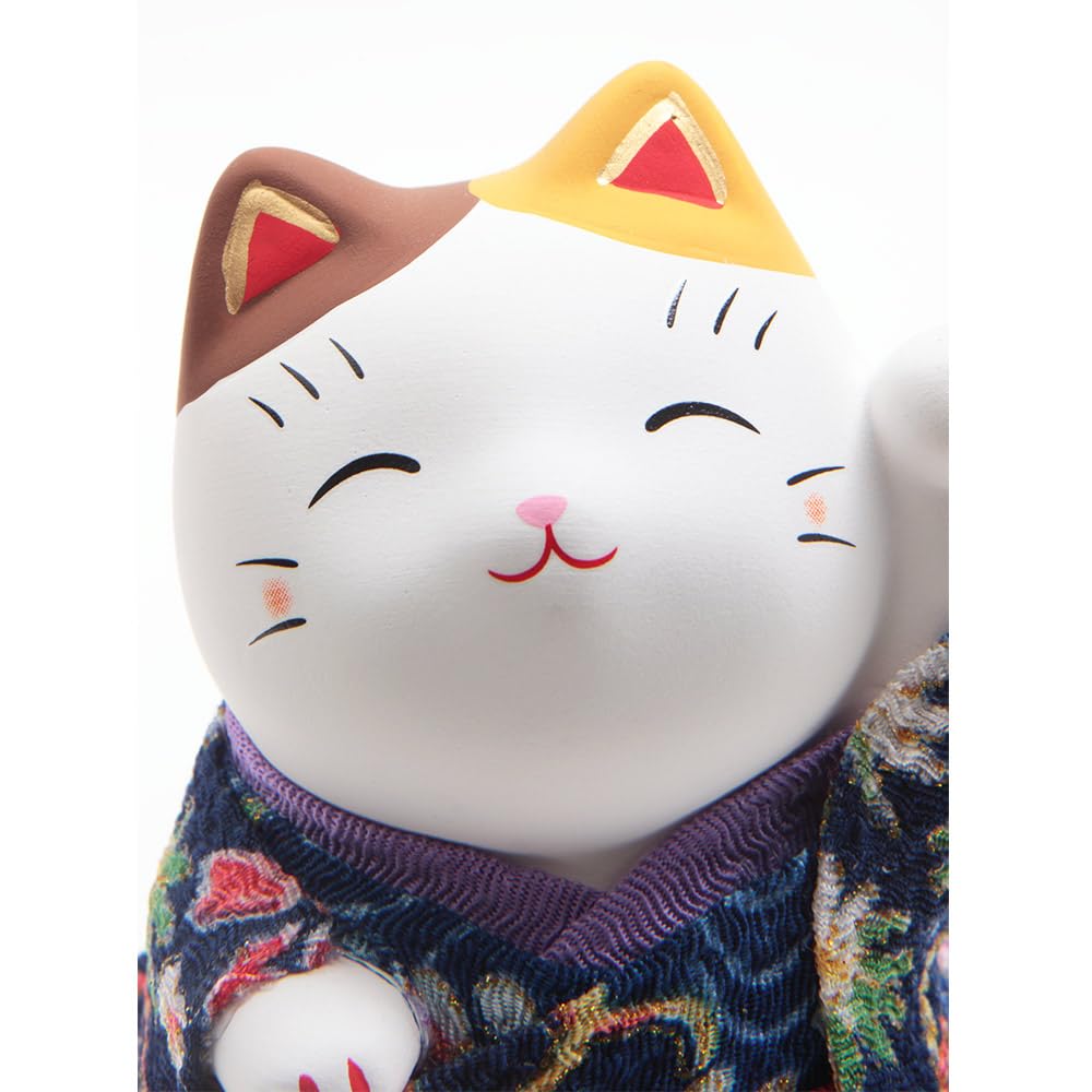 Lucky cat 4.0in Maneki neko dressed in a Traditional Kimono 7418-Z-US