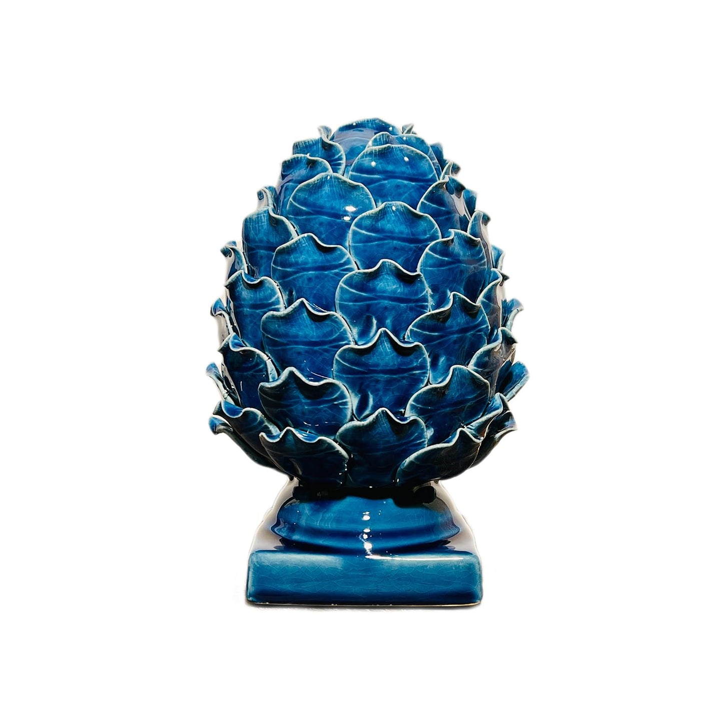 CIBAOF Blue Ceramic Artichoke Statue