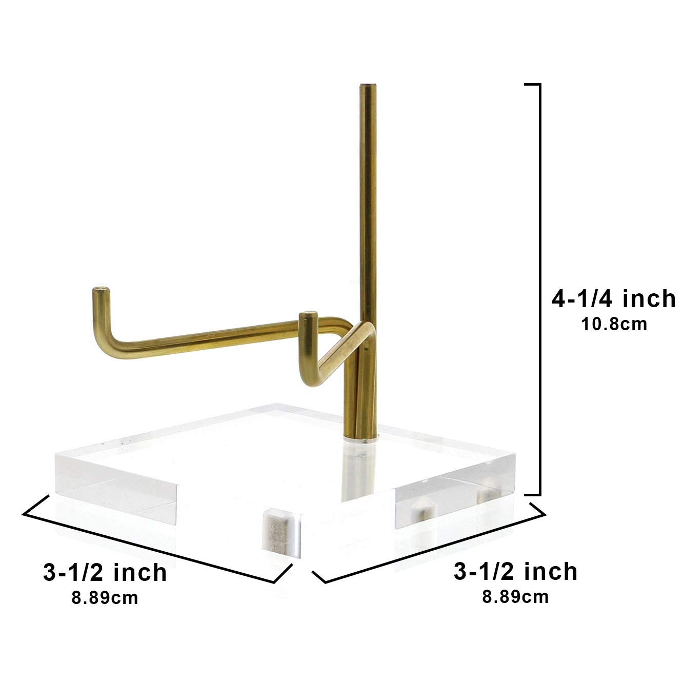 OnFireGuy 4-1/4" Adjustable Acrylic Easel Display Stand for Geodes, Minerals, Fossils & Crystals | 4-1/4 inch Acrylic Easel Display Stand | Showcase Your Treasures with Style and Elegance