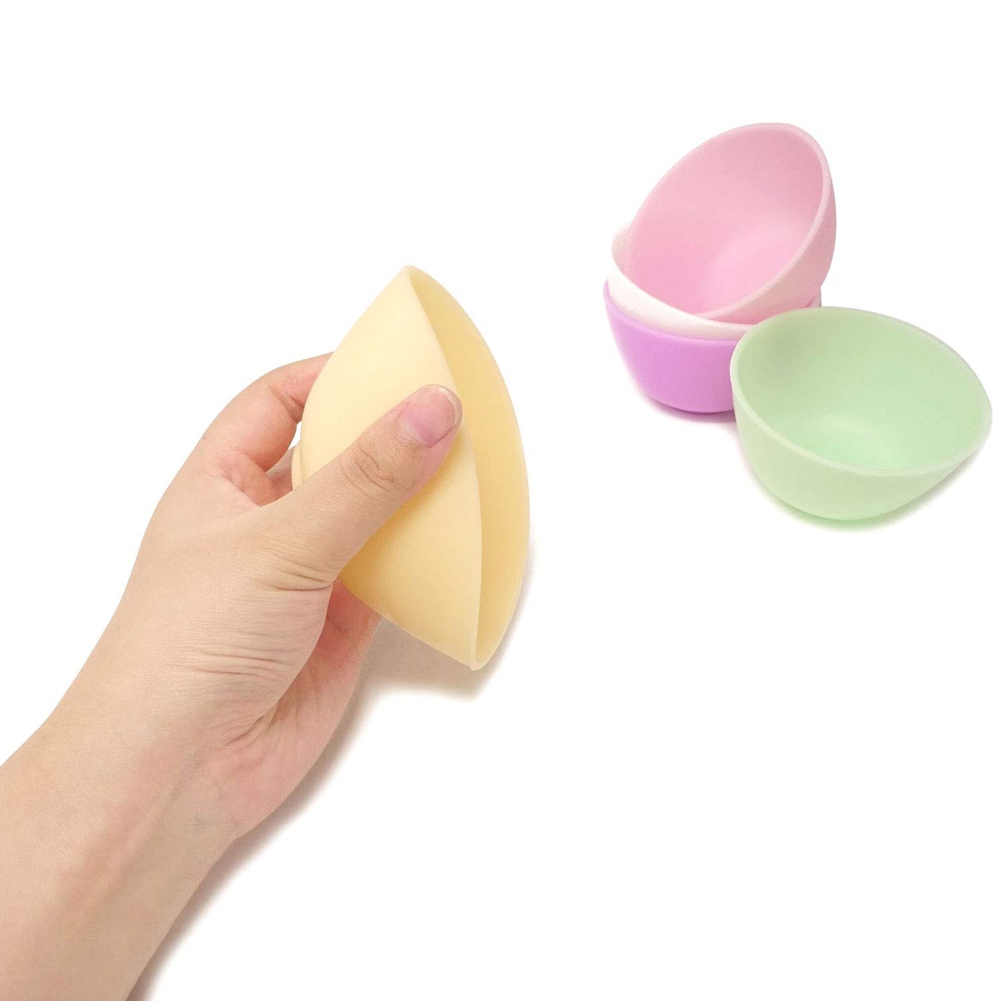 Honbay 5PCS Silicone Mixing Bowls Prep and Serve Bowls for Mixing Facial Mask or Holding Ingredient (8.55CM)