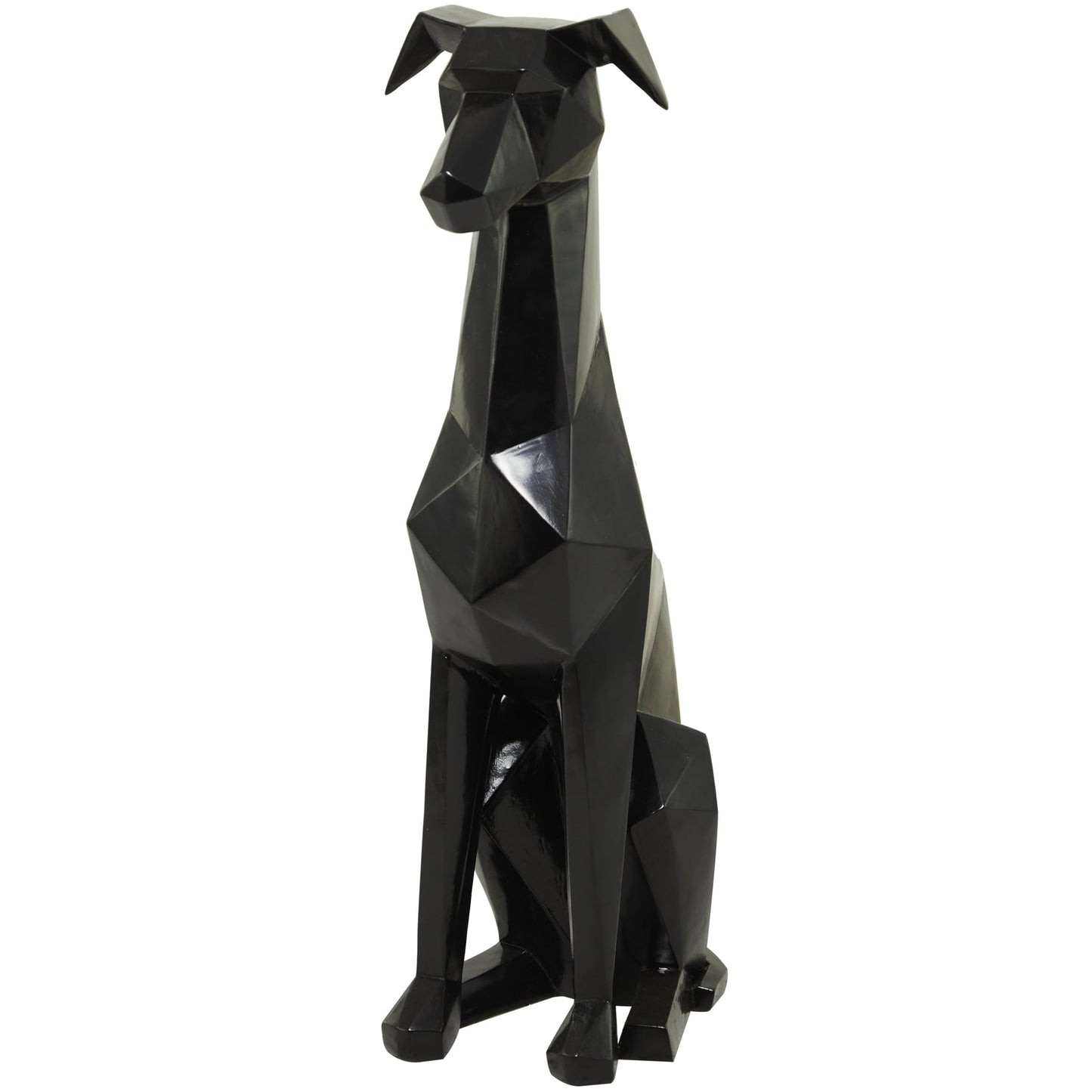 Deco 79 Polyresin Dog Cubist Sculpture, 9" x 12" x 30", Silver
