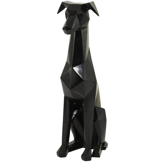 Deco 79 Polyresin Dog Cubist Sculpture, 9" x 12" x 30", Silver