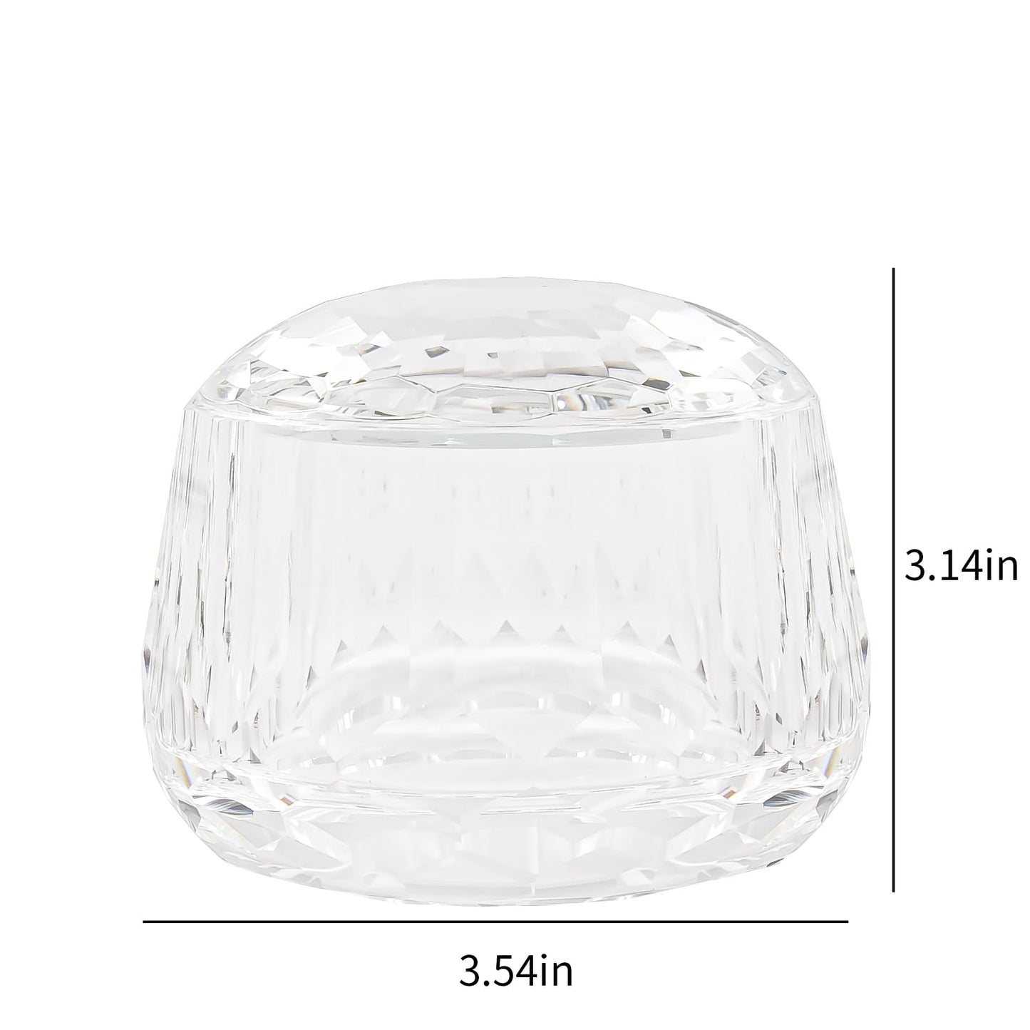 Marvala Crystal Makeup Storage Jars with Lids, Clear Candy Containers, Airtight Cosmetic & Dessert Organizer Set, Elegant Gift Box Home Bathroom Kitchen Decor