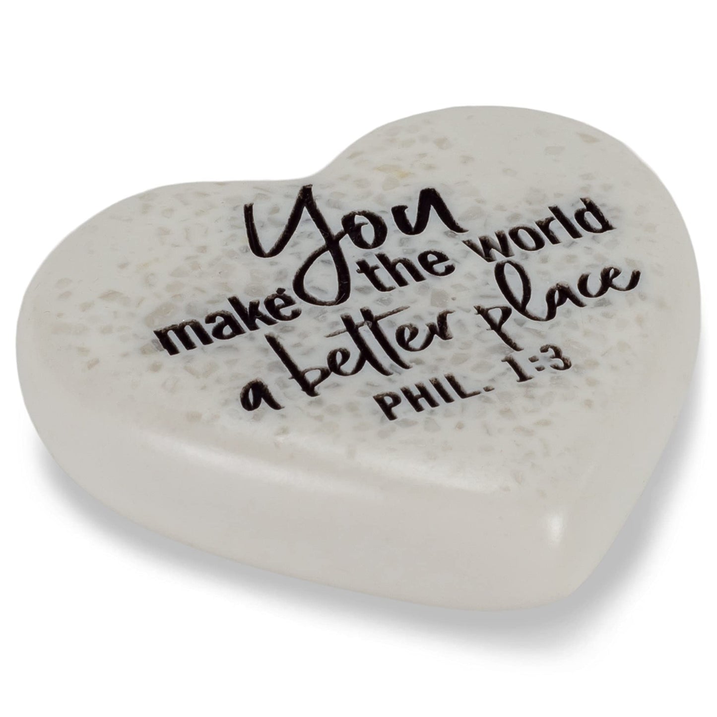 Lighthouse Christian Products Plaque-Cast Stone-Sentiment Hearts-A Better Place-Philippians 1:3