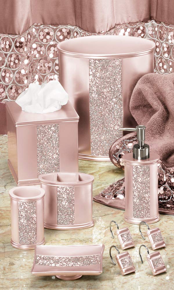 Popular Bath Sinatra Modern Bath Tissue Box Modern Classic Contemporary Decorative Beautiful Designs Bathroom Decor for Home Luxury Bath, Blush