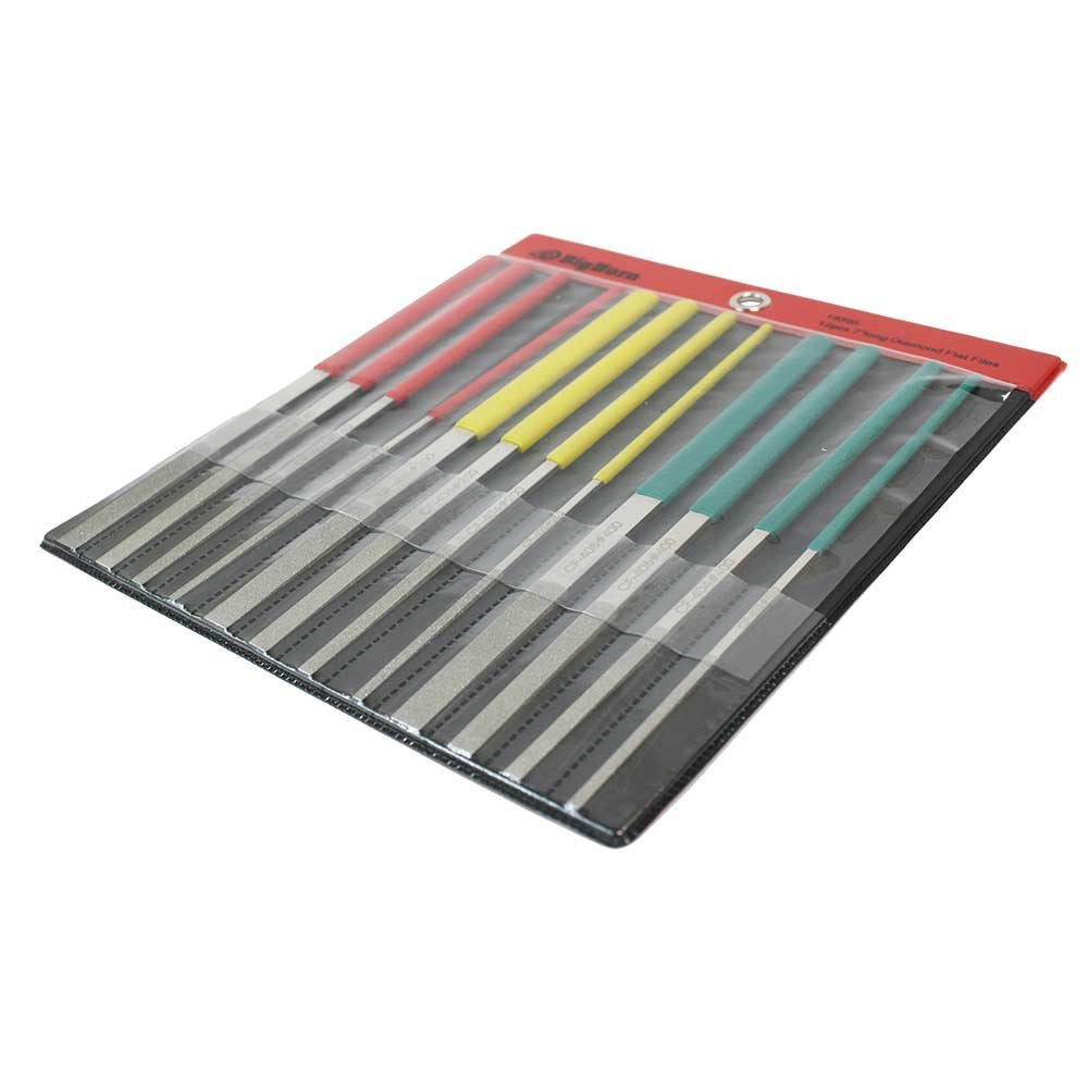Big Horn 19395 12 pcs 7 Inch Long Diamond Flat Files