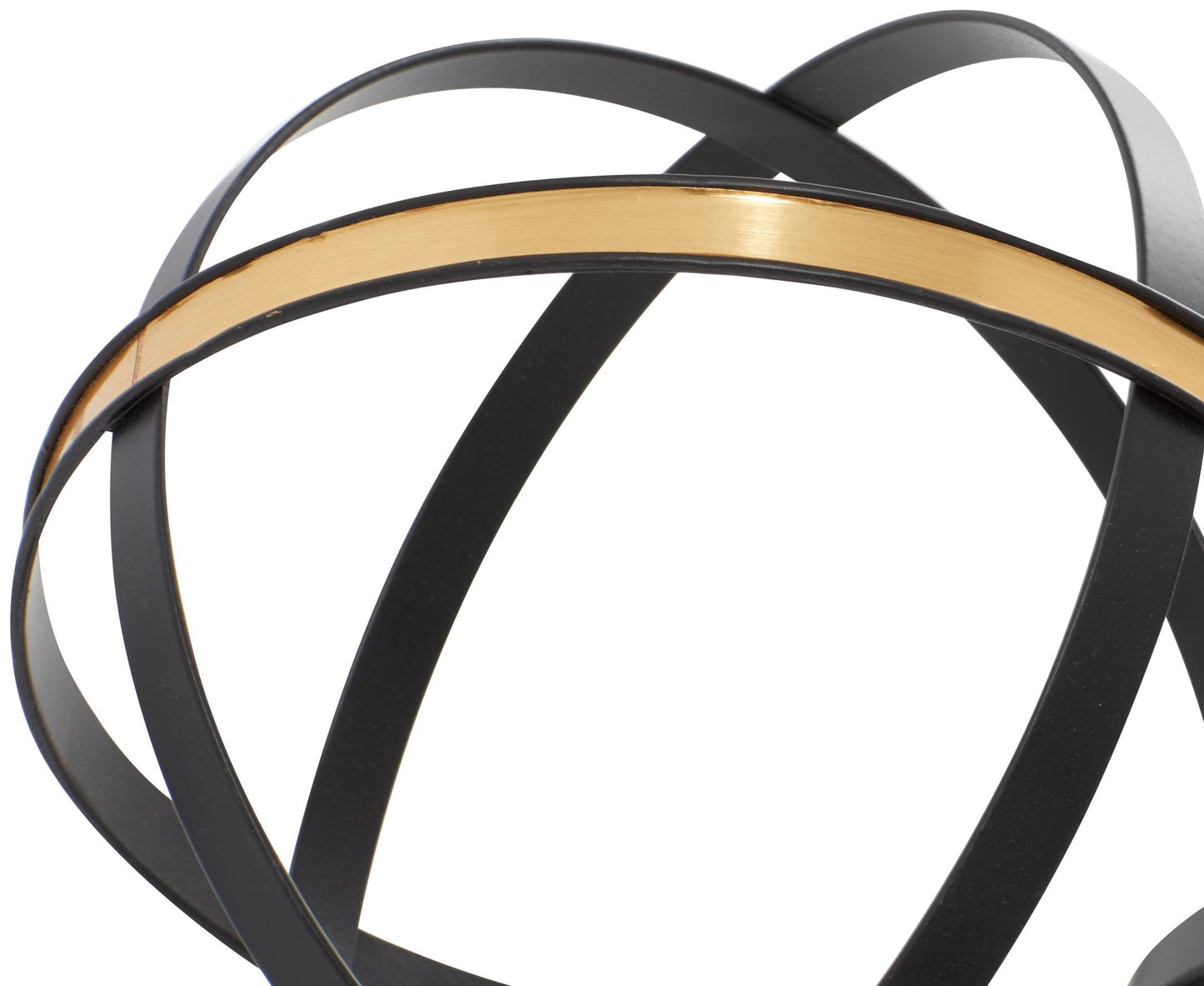 Deco 79 Metal Geometric Decorative Sculpture Home Decor Statues with Gold Accents, Set of 3 Accent Figurines 6", 5", 4"H, Black