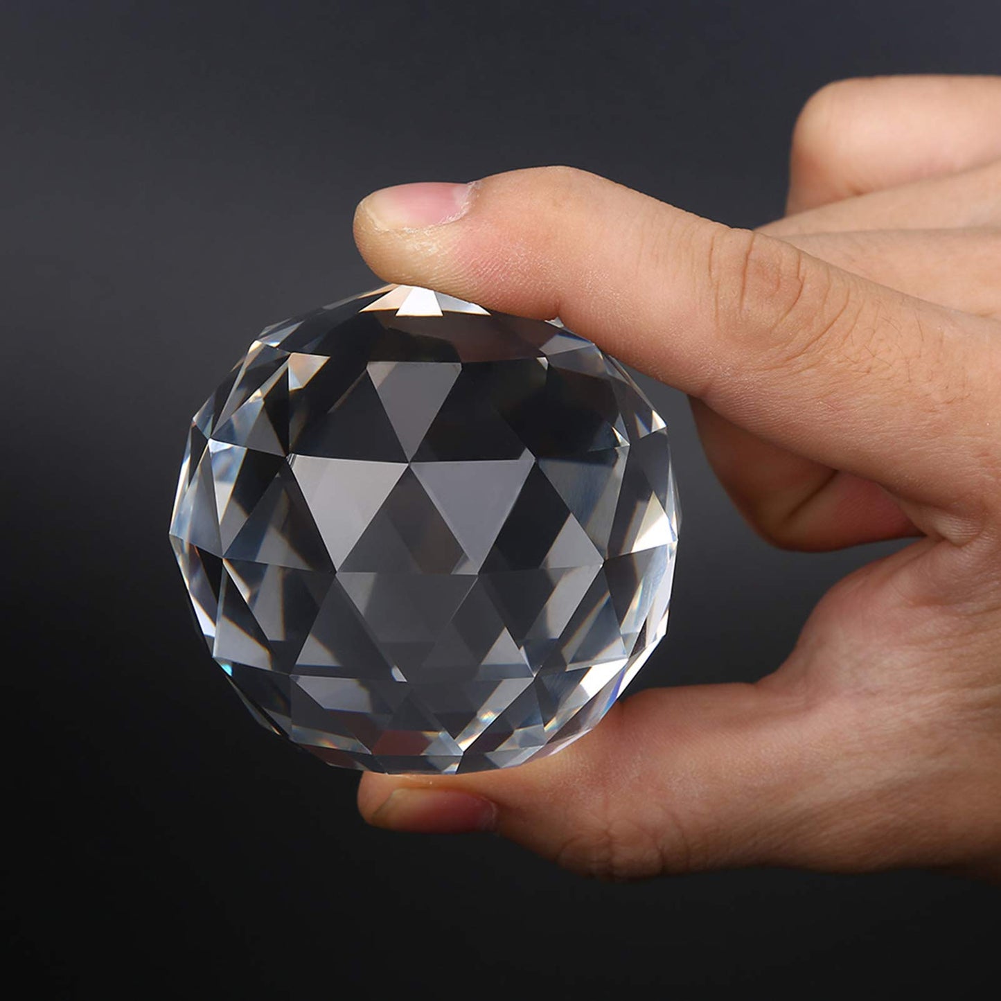 Crystal Glass Ball Prisms - Clear Crystal Sphere Decorative Balls for Home (60MM/2.36in)