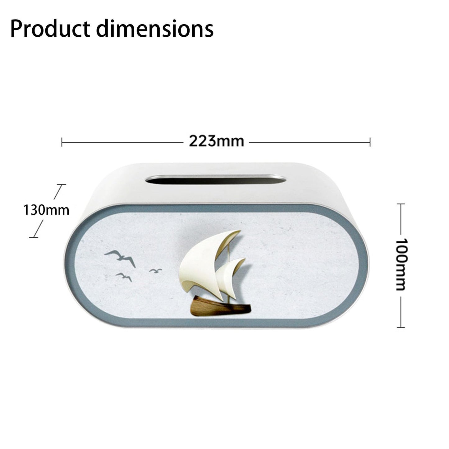 LED Tissue Box Cover,Modern Artistic Large Opening Pop-up Tissue Box Holder with Night Light,Rechargeable Oval Tabletop Napkin Box, Creative Facial Tissue Box for Bedroom,Desk,Dressing Table