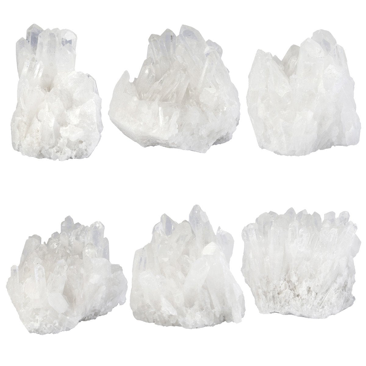 mookaitedecor Natural Clear Quartz Crystal Cluster Mineral Geode Druzy Specimen, 0.55lb-0.88lb