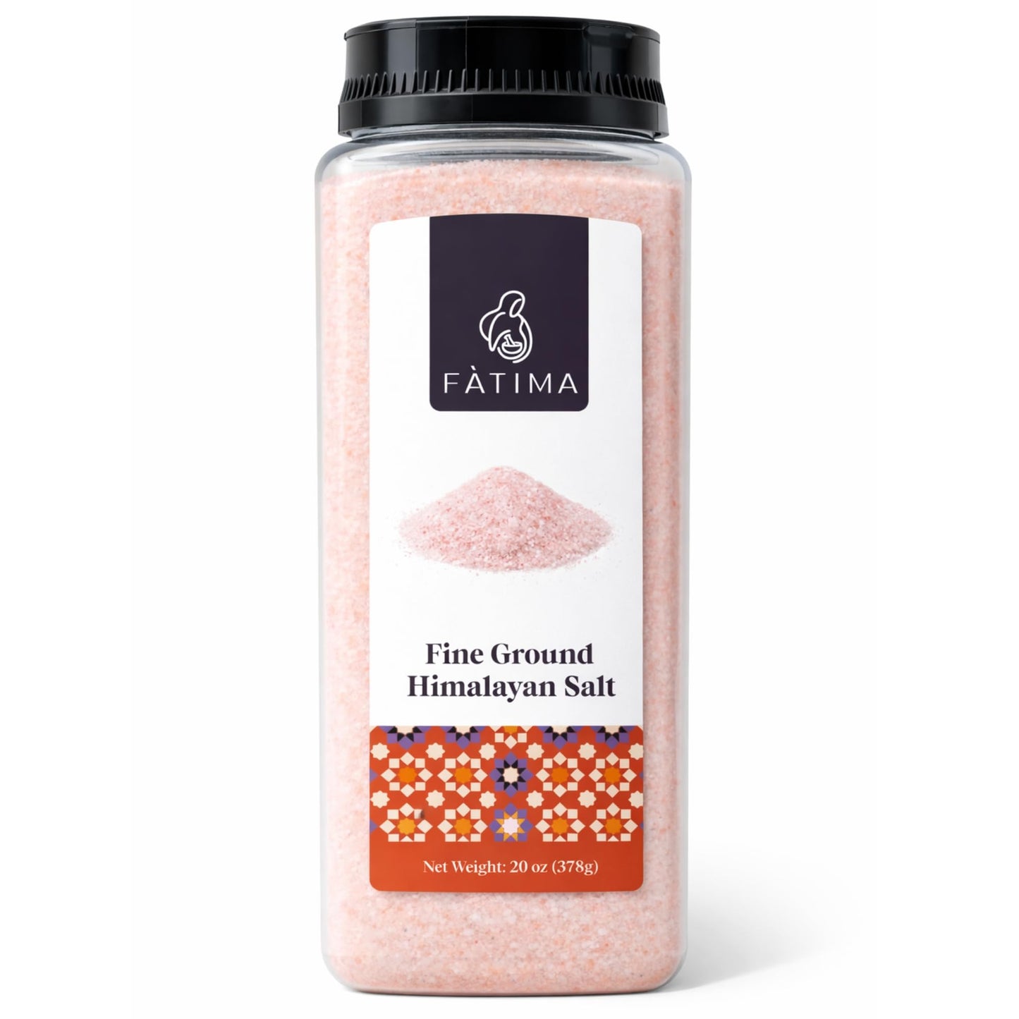 Fàtima Fine Ground Pink Himalayan Salt | 100% Pure & Mineral-Rich Himalayan Rock Salt for Grinder Refill | Natural, Unrefined & Non-GMO Fine Powder for Cooking, Seasoning, Baking & Table Use | 20 Oz